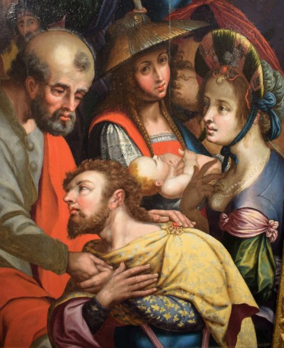 Saint Pierre et le centurion - attribué à Pieter Aertsen (1508-1575) - Tableaux et dessins Style Renaissance